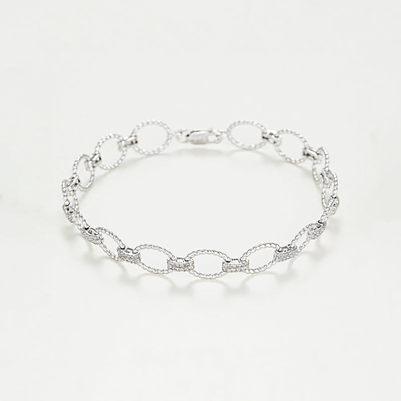 Bracelet Riviére "Encadenada" 0,50Ct/168 - Or Blanc
