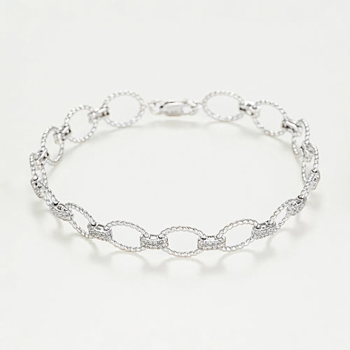 Pulsera Rivière “Encadenada” 0.50Ct/168 – Oro blanco