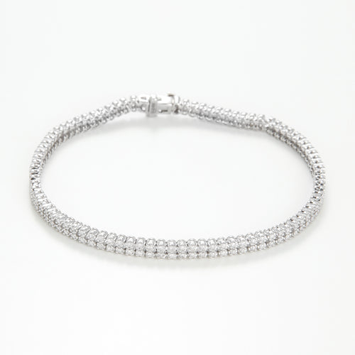 Bracelet "Rang" D0,90 Ct/180 - Or Blanc 375/1000