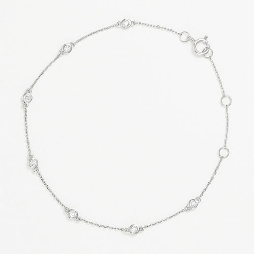 "Serket" Bracelet D0.20/7 - 375/1000 White Gold