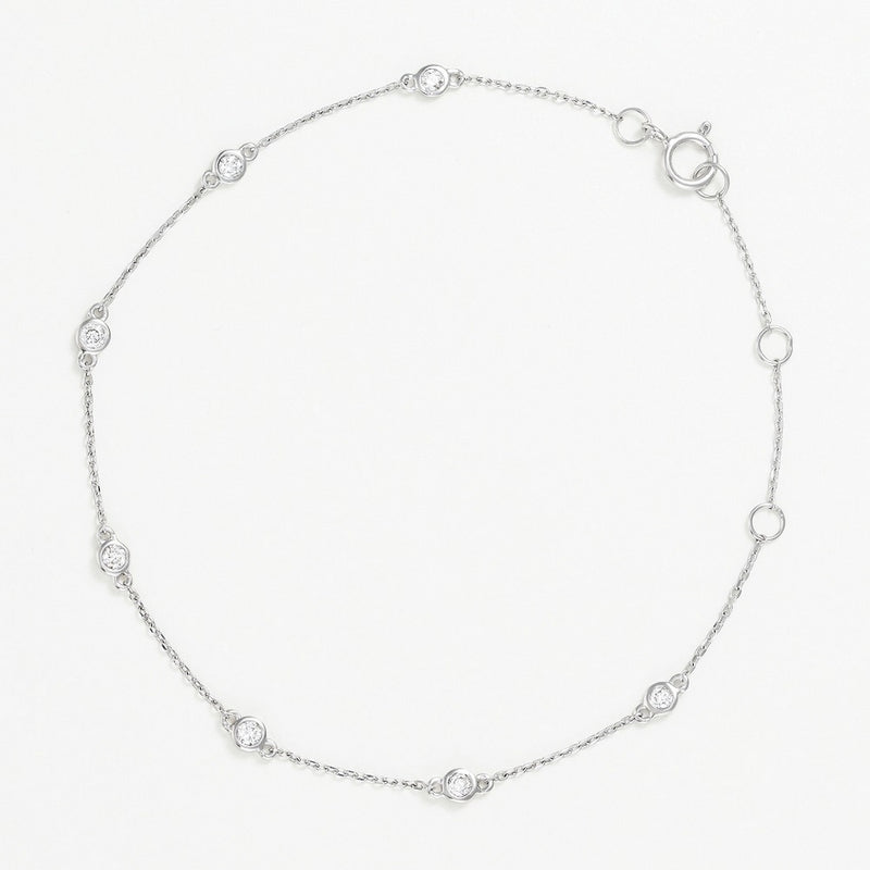 "Serket" Bracelet D0.20/7 - 375/1000 White Gold