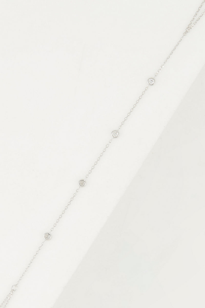 Bracelet "Tiyi" D0,09/4 - Or Blanc 375/1000