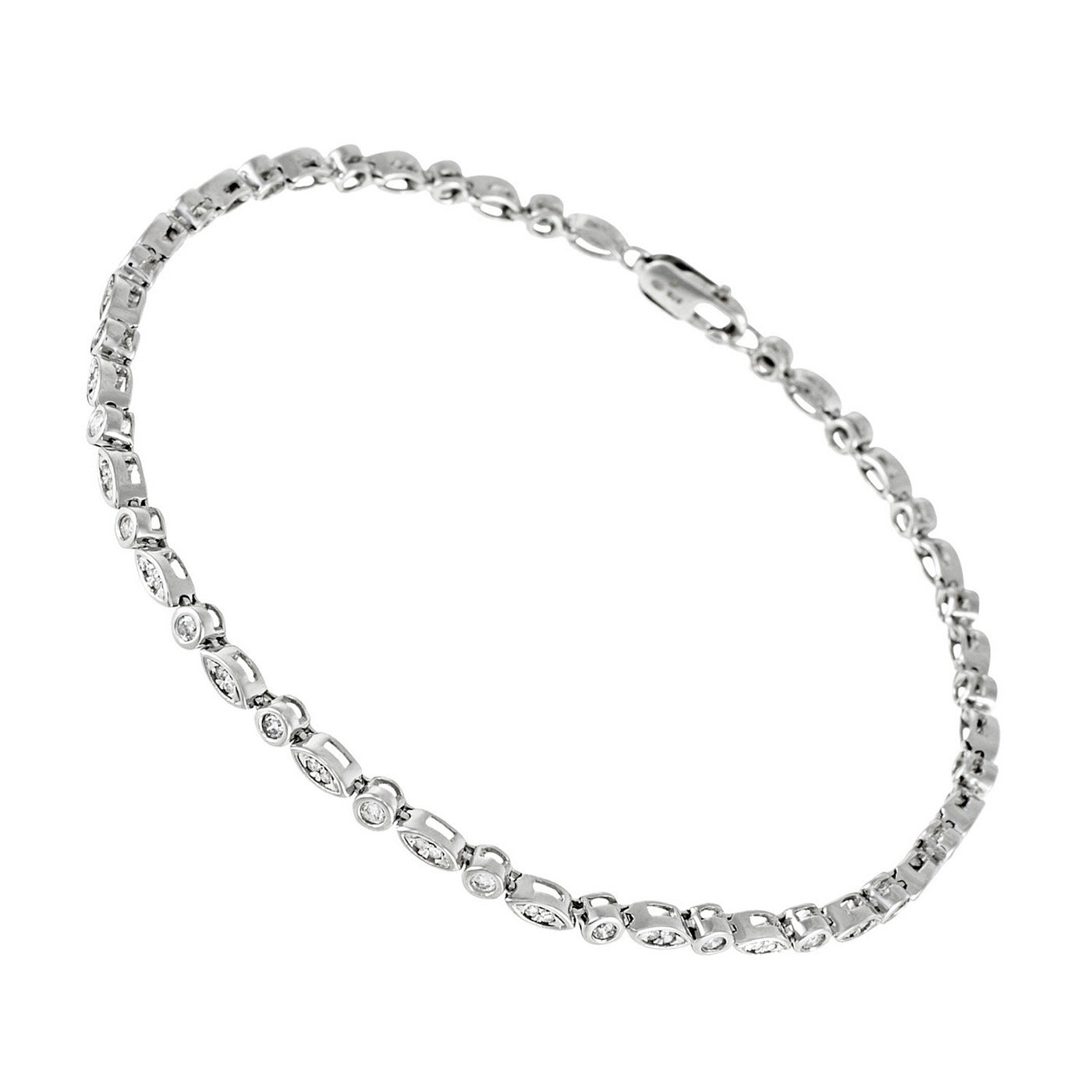 Pulsera "Luck Line" Diamantes 0.5/72 - Oro blanco 375/1000