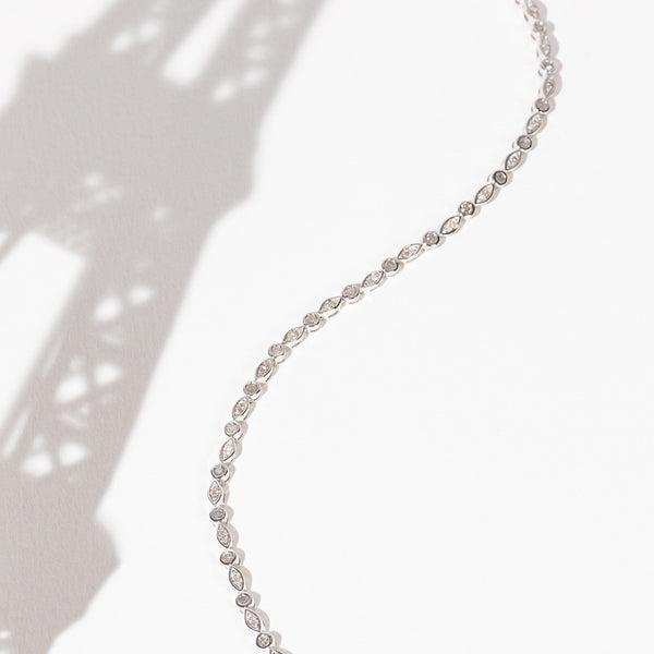 Pulsera "Luck Line" Diamantes 0.5/72 - Oro blanco 375/1000