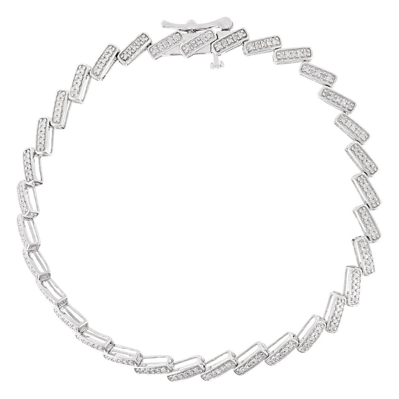 Bracelet "Toucher Droit Au Coeur" Diamants 0,5/165 - Or Blanc 375/1000