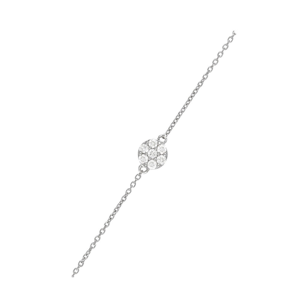 Bracelet "A La Folie, Pour La Vie" Diamants 0,15/7 - Or Blanc 375/1000