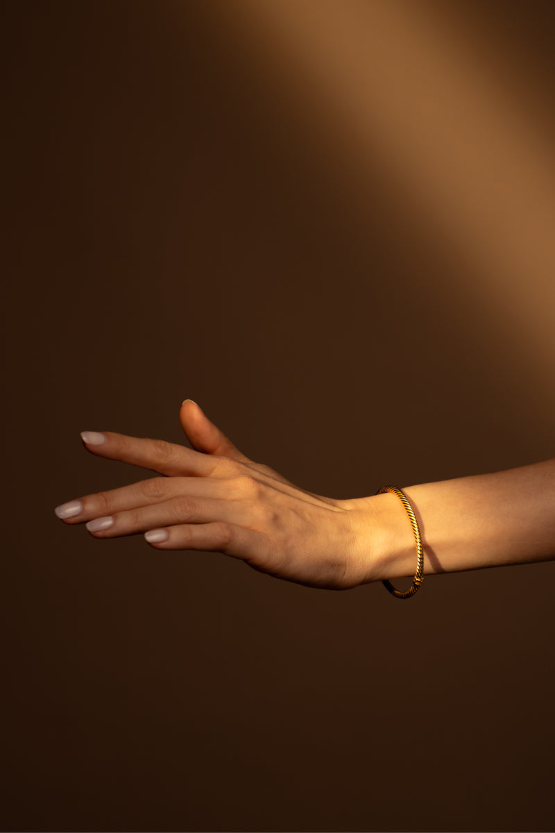 Pulsera “Torsade” de Oro Amarillo 375/1000