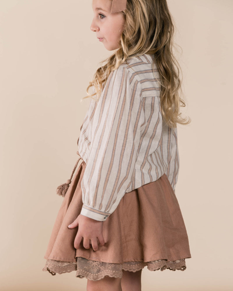 Rylee + Cru - Blusa a rayas Meadow Truffle