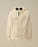 Sweat à Capuche Zippé Diagonal Fleece Goggle – C.P. Company – Blanc