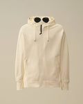 CP Company - Diagonal Fleece Goggle Zip Hoodie – White