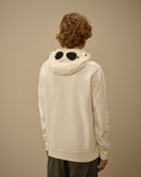Sweat à Capuche Zippé Diagonal Fleece Goggle – C.P. Company – Blanc