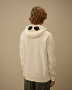 CP Company - Diagonal Fleece Goggle Zip Hoodie – White