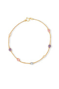 Bracelet "Constellation Ovale Pastel" Or Jaune 375/1000 Et Zirconium