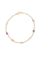 Bracelet "Constellation Ovale Pastel" Or Jaune 375/1000 et Zirconium