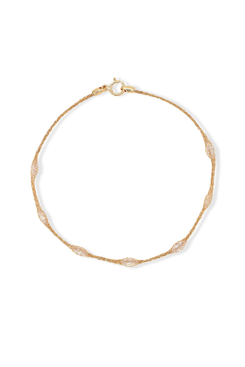 Pulsera “Eclat D’Amande” Oro amarillo 375/1000 y Circonio