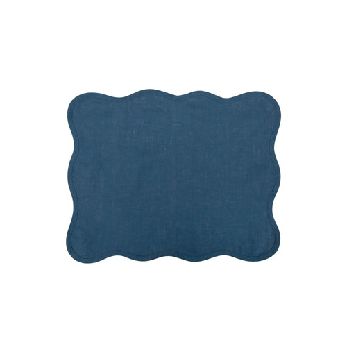 Rectangular Placemat – Shell - Navy Blue