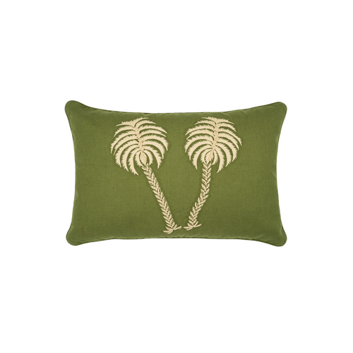Coussin - Cloud - Lin Vert - Palmiers