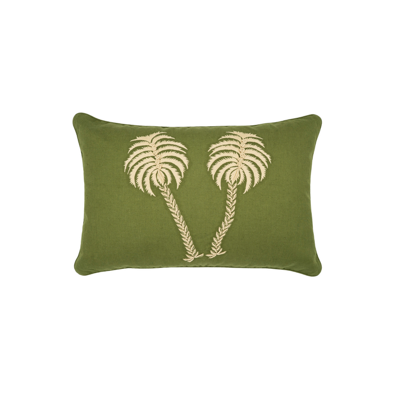 Coussin - Cloud - Lin Vert - Palmiers