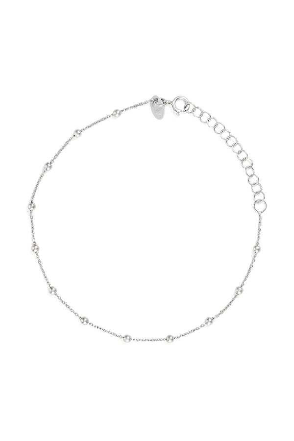 Ball Chain Bracelet in White Gold 375/1000