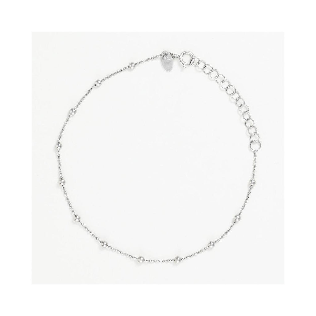 Ball Chain Bracelet In 375/1000 White Gold