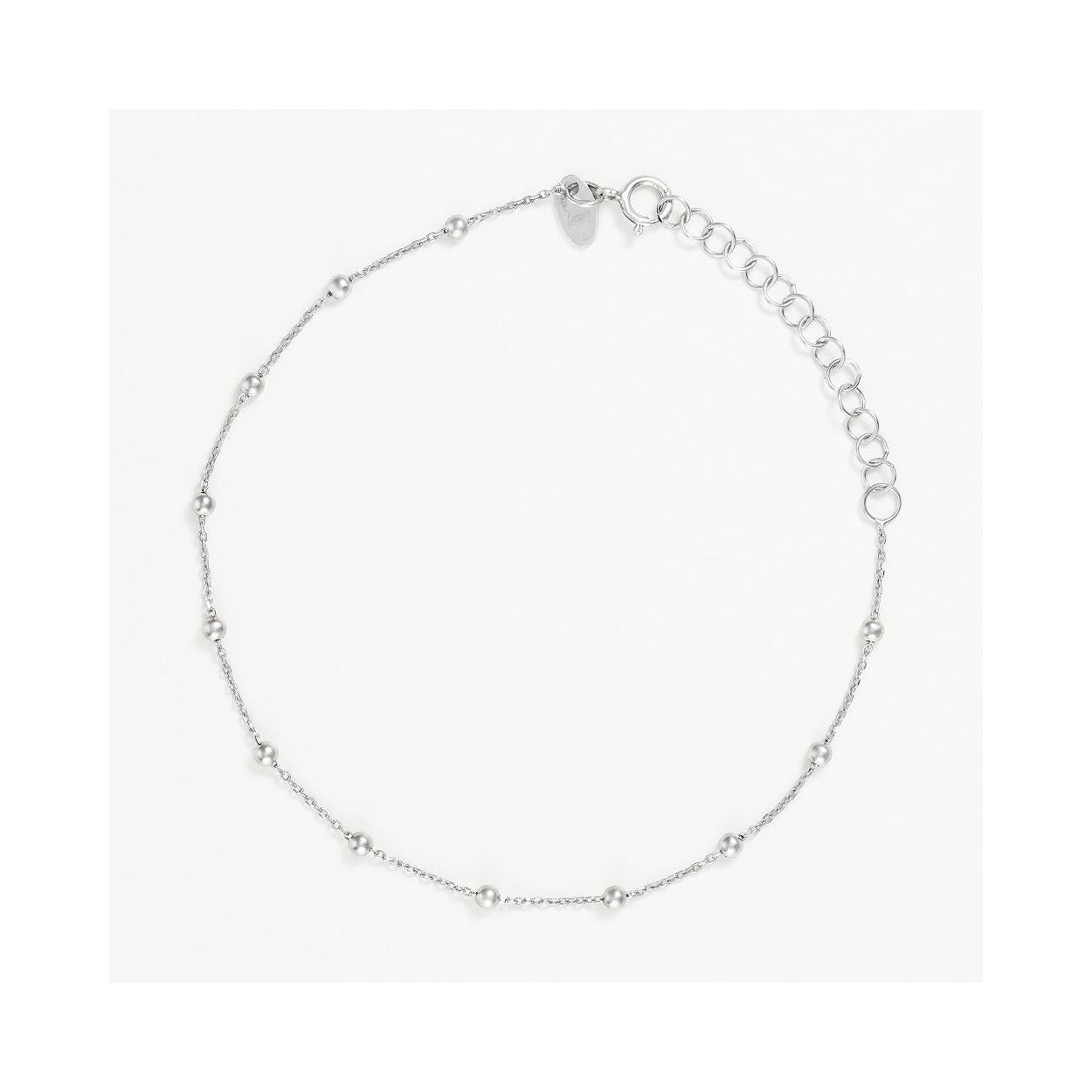 White Gold Ball Chain Bracelet