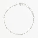 Bracelet Chaîne Boule En Or Blanc