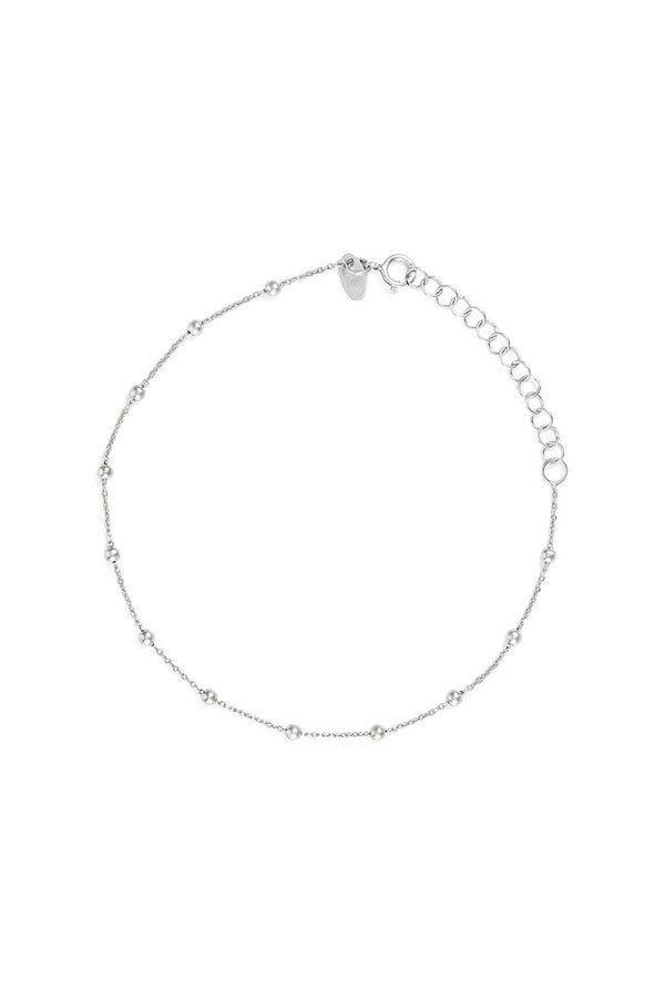 Ball Chain Bracelet in White Gold 375/1000