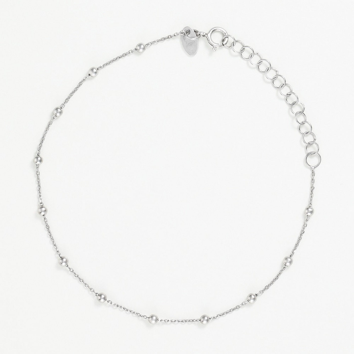 Bracelet Chaîne Boule En Or Blanc - Or Blanc 375/1000
