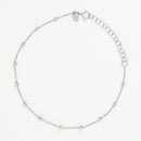 Bracelet Chaîne Boule En Or Blanc - Or Blanc 375/1000