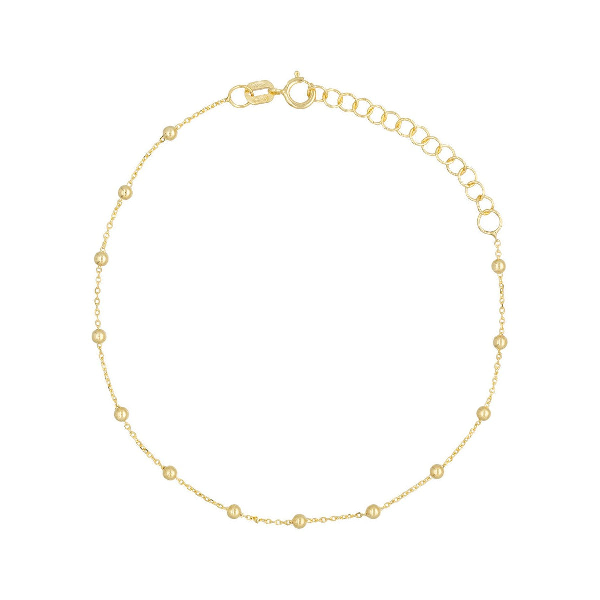 Ball Chain Bracelet in 375/1000 Yellow Gold