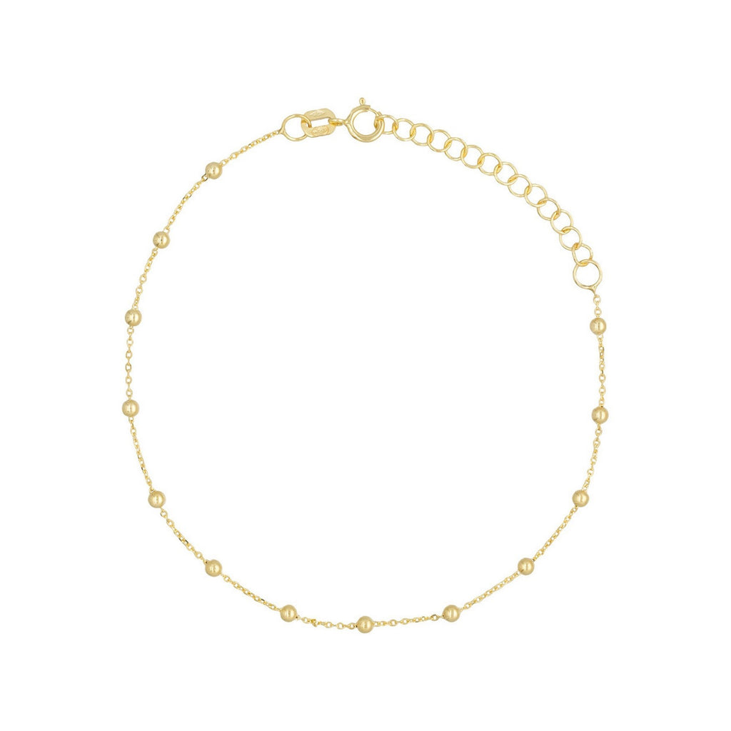 Bracelet Chaîne Boule En Or Jaune 375/1000 - Or Jaune 375/1000