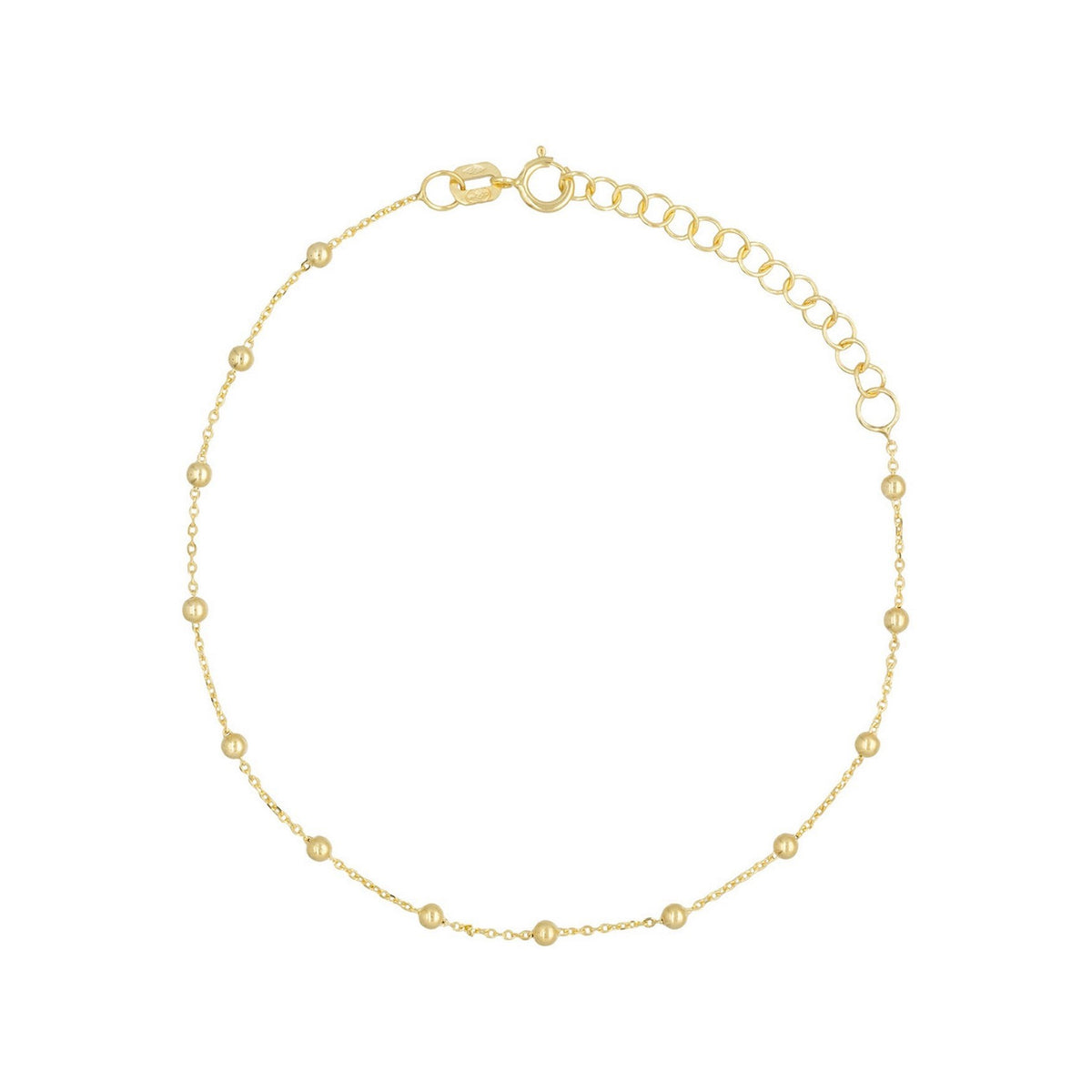 Bracelet Chaîne Boule En Or Jaune 375/1000 - Or Jaune 375/1000