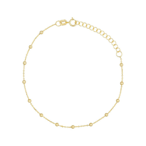 Bracelet Chaîne Boule En Or Jaune 375/1000