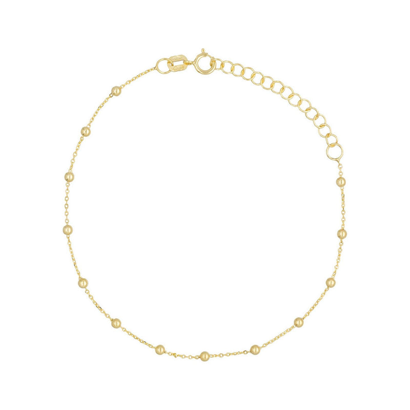 Bracelet Chaîne Boule En Or Jaune 375/1000