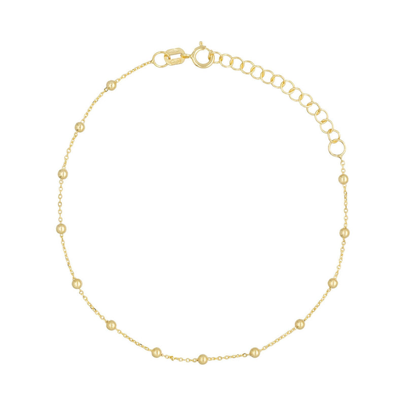 Pulsera De Cadena De Bolas En Oro Amarillo 375/1000