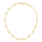 Pulsera De Cadena De Doble Bola En Oro Amarillo 375/1000