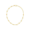 Pulsera De Cadena De Doble Bola En Oro Amarillo 375/1000 - Oro Amarillo 375/1000