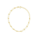 Bracelet Double Chaîne Boules En Or Jaune 375/1000 - Or Jaune 375/1000