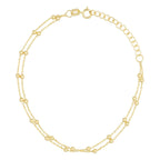 Pulsera De Cadena De Doble Bola En Oro Amarillo 375/1000 - Oro Amarillo 375/1000