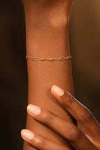 Bracelet Double Chaîne Boules En Or Jaune 375/1000