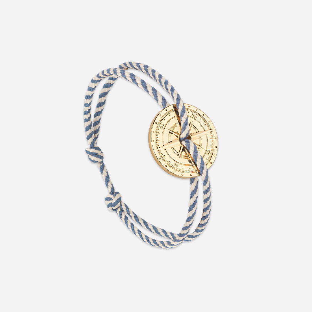 Grenelle Bracelet - Beige and Blue Striped