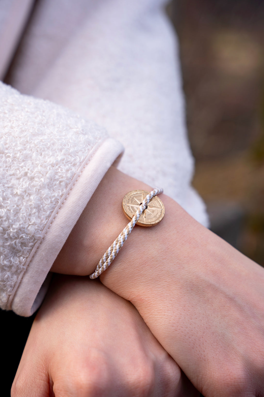 Grenelle Bracelet - Beige and Blue Striped