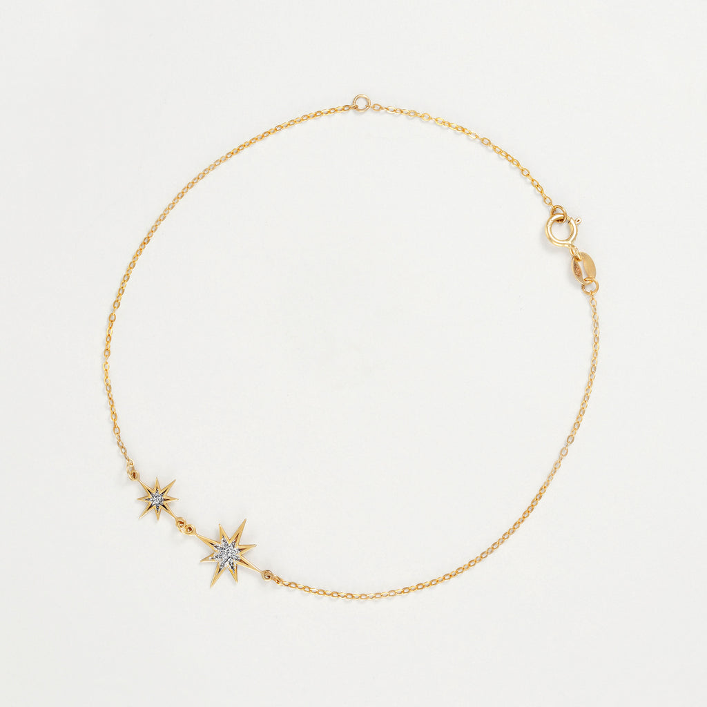 Pulsera “Mon Étoile” – Oro amarillo y circonio