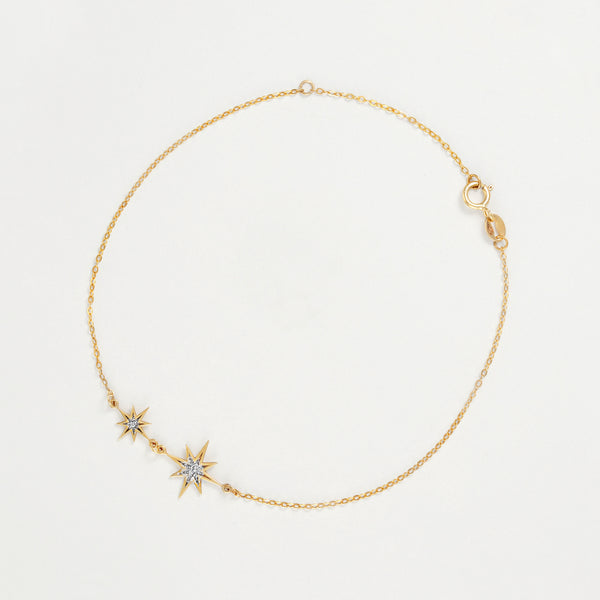 Pulsera “Mon Étoile” – Oro amarillo y circonio