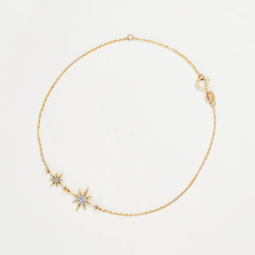 Pulsera “Mon Étoile” – Oro amarillo y circonio