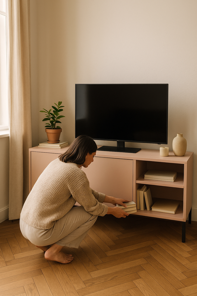 Meuble TV Mirko 113 cm "Pink"