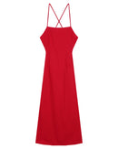 Rebecca Midi Dress - Red