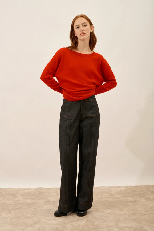 Pull Chauve Souris - Rebecca - Rouge