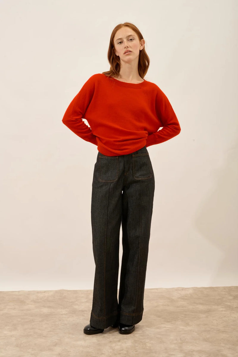 Pull Chauve Souris - Rebecca - Rouge