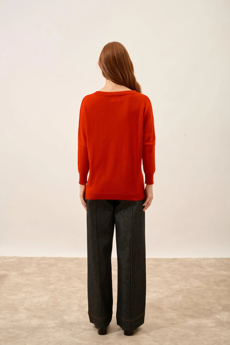 Pull Chauve Souris - Rebecca - Rouge